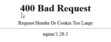 Ошибка 400 Bad Request