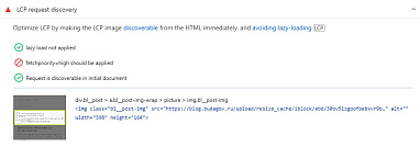 Показатель LCP request discovery