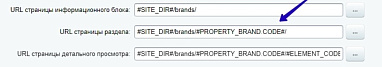 Кастомный шаблон URL элементов инфоблока